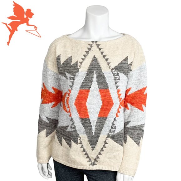 RALPH LAUREN Southwestern Navajo Diamond Pattern Sweater - Picture 1 of 7